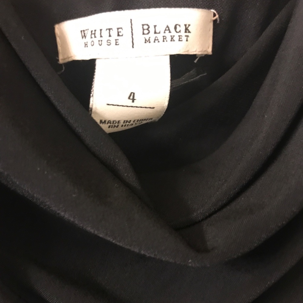 White House Black Market Black dress with ruching